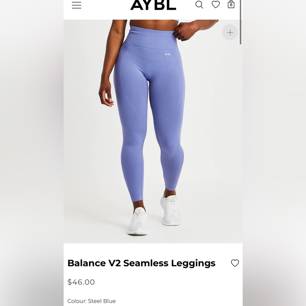 AYBL Balance V2 Seamless Leggings in Steel Blue